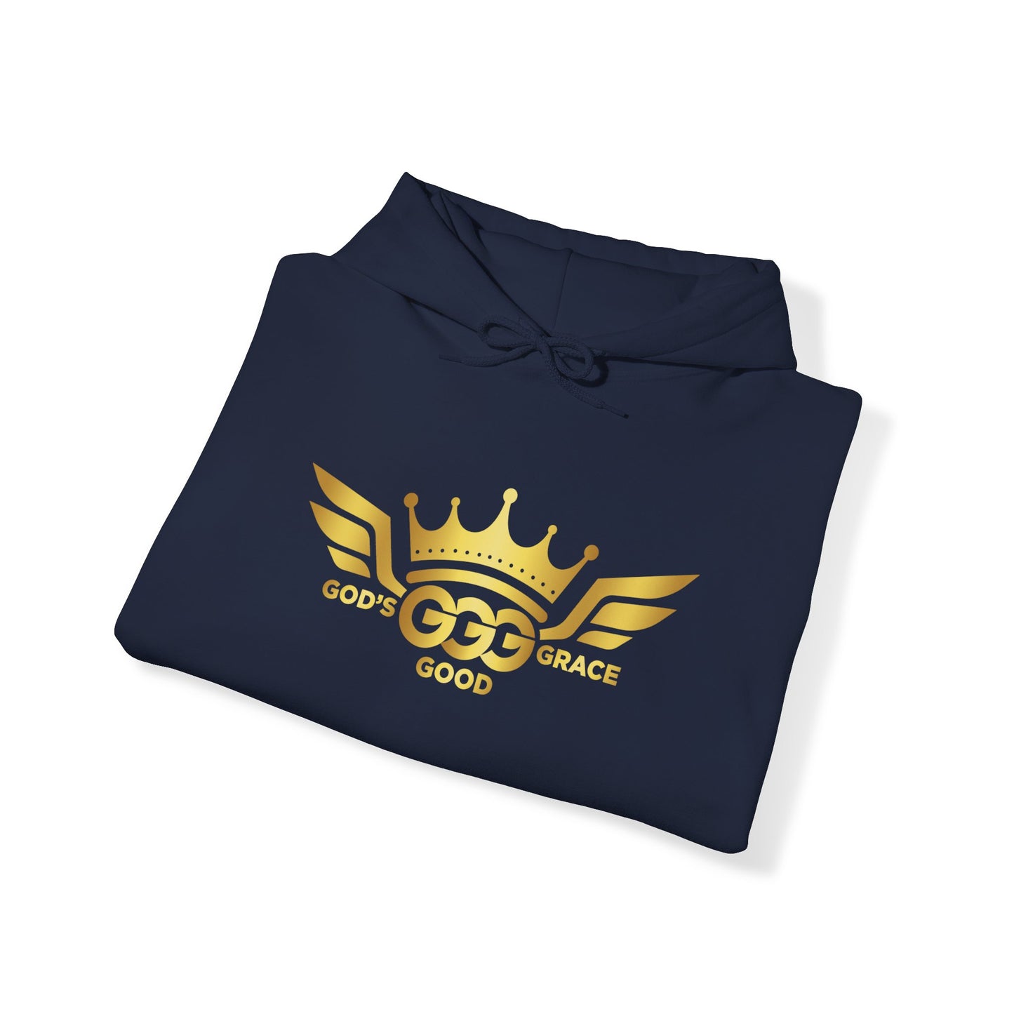 C...GOLD LOGO navy blue Unisex Heavy Blend™ Hooded Sweatshirt