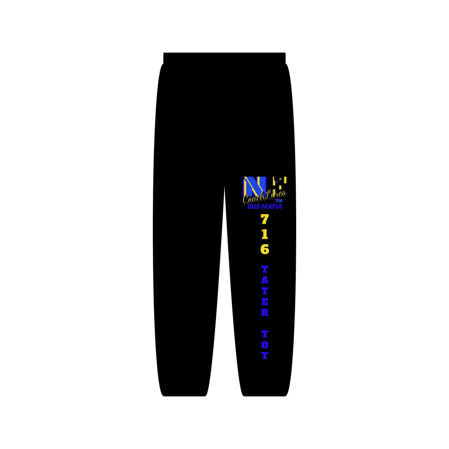 Zzz_DONT PURCHASE!! THIS IS CUSTOMIZED FOR TATER TOT Z...NFCL WORK ATTIRE Customizable red/blue/black 716 Sweatpants — Personalized Text Joggers