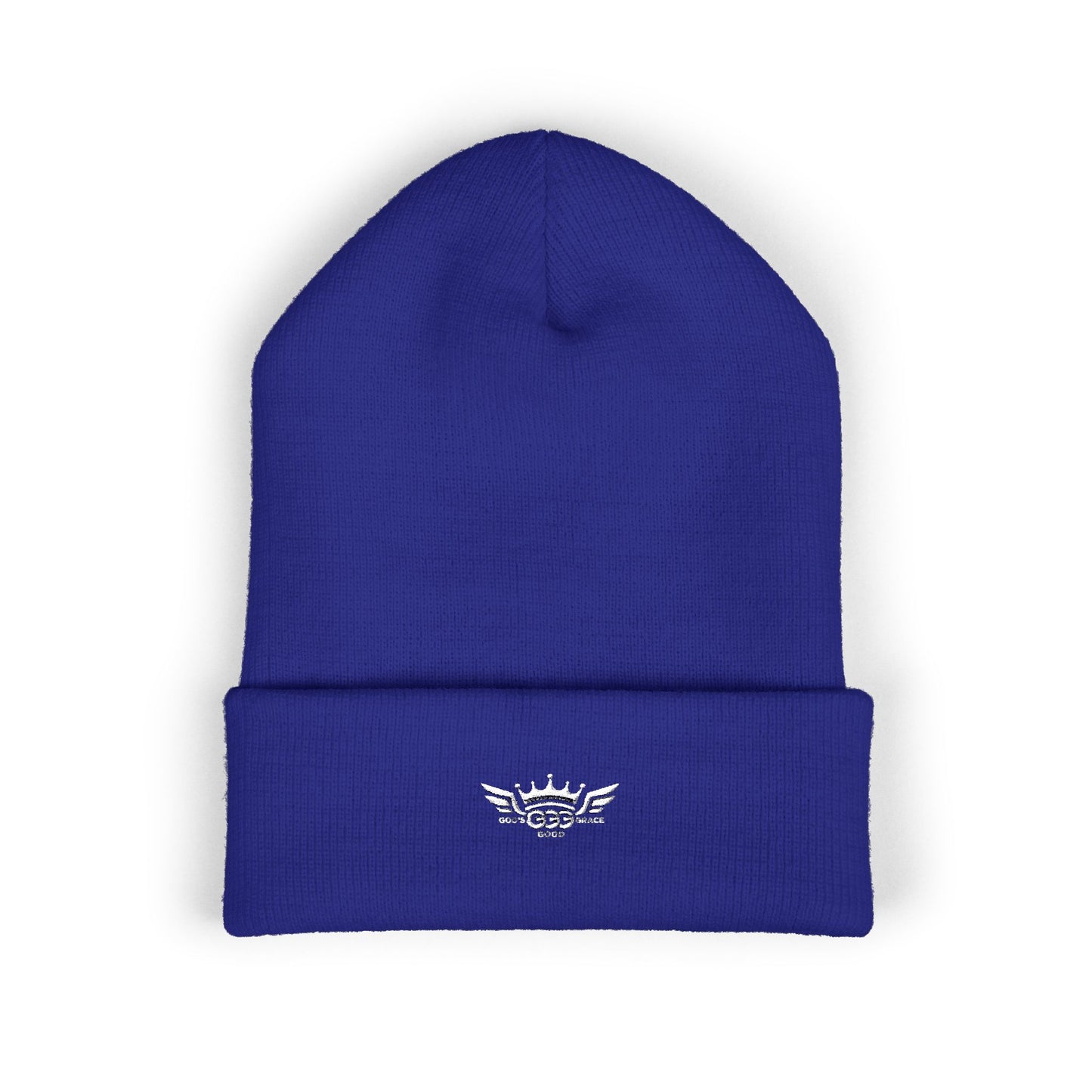 T...GGG White Logo Embroidered Classic Cuffed Beanie —MULTIPLE COLORS... Knit Hat