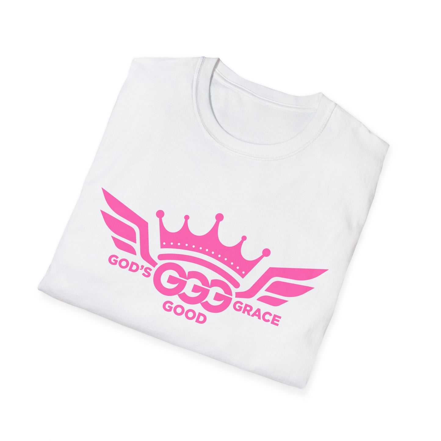 A....MULTIPLE COLORS  PINK LOGO.. Unisex SOFTSTYLE  T-Shirt