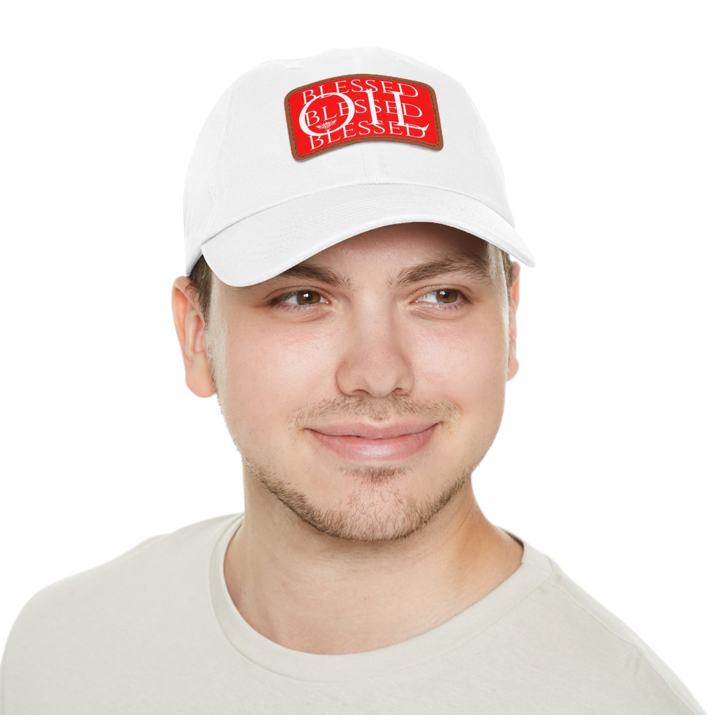 S...GGG z.e (O1L) red blessed design Hat with Leather Patch