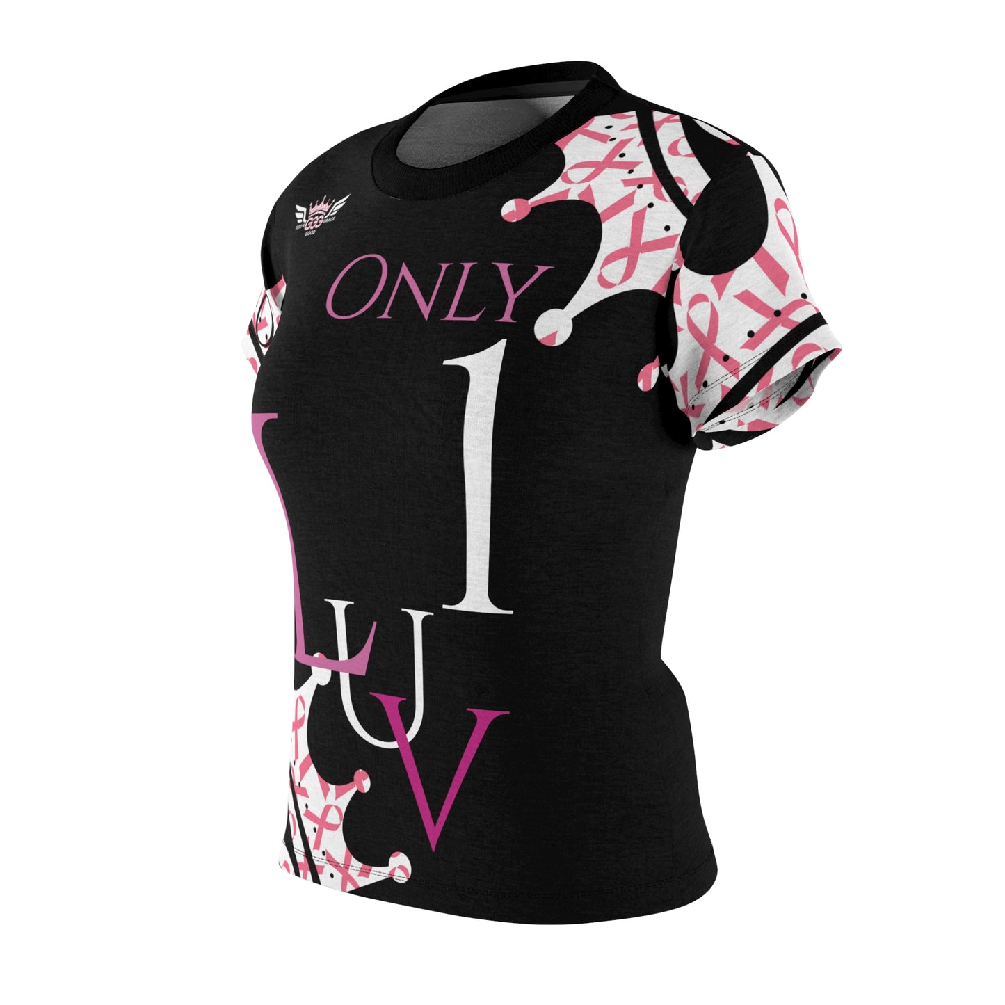 T...a GGG CANCER Support pink design Women's AOP Cut & Sew Tee
