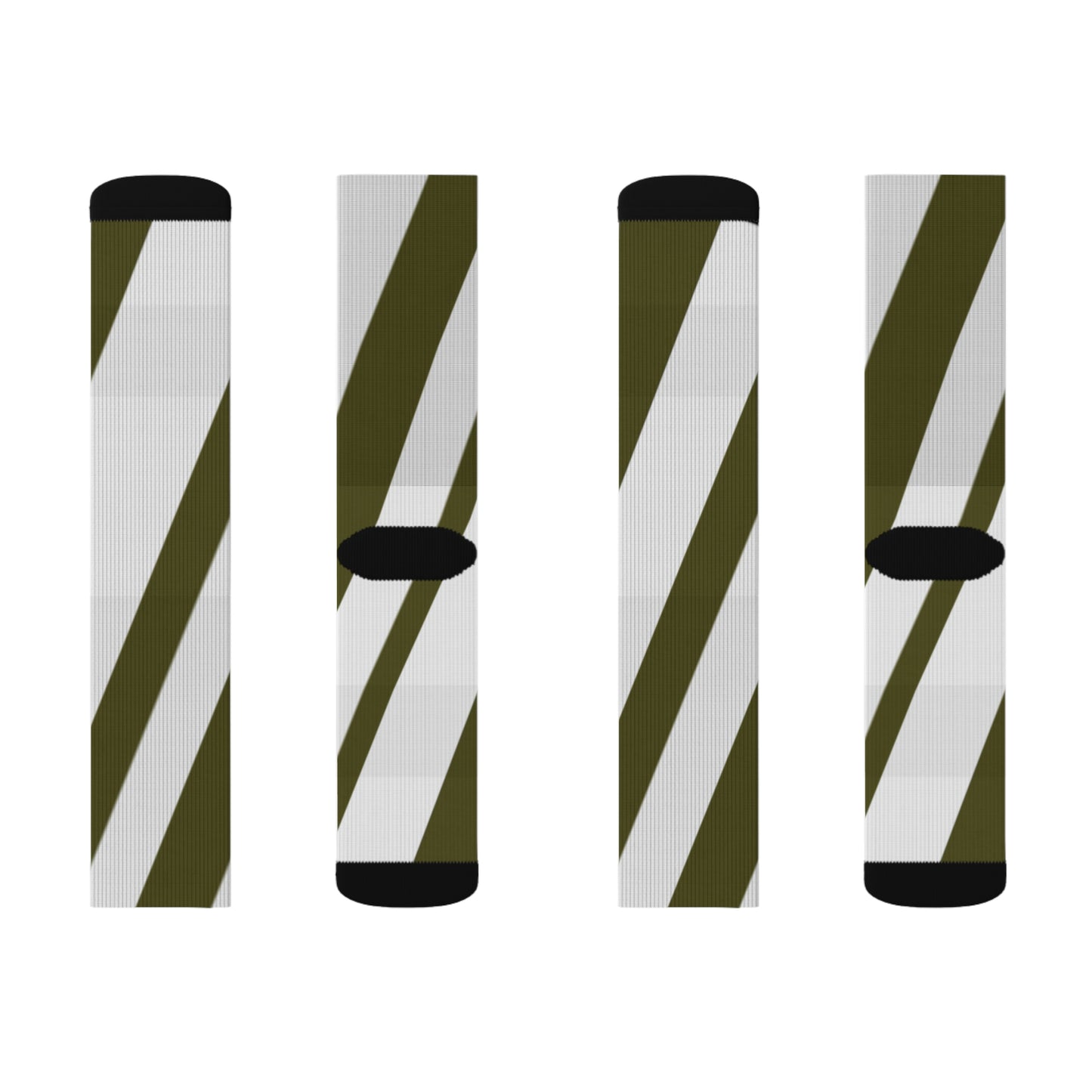 A......olive/white GGG design Sublimation Socks