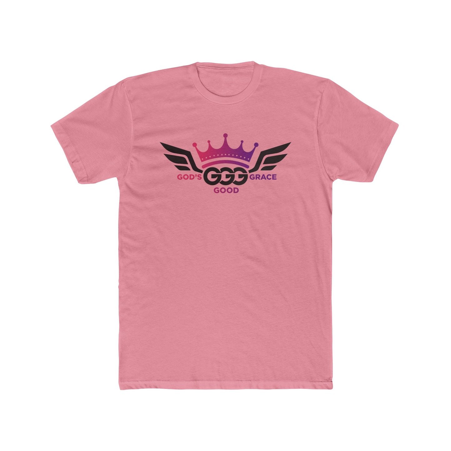 Q...GGG purple/black logo MULTIPLE COLORS Tee — Faith-Based Graphic T-Shirt