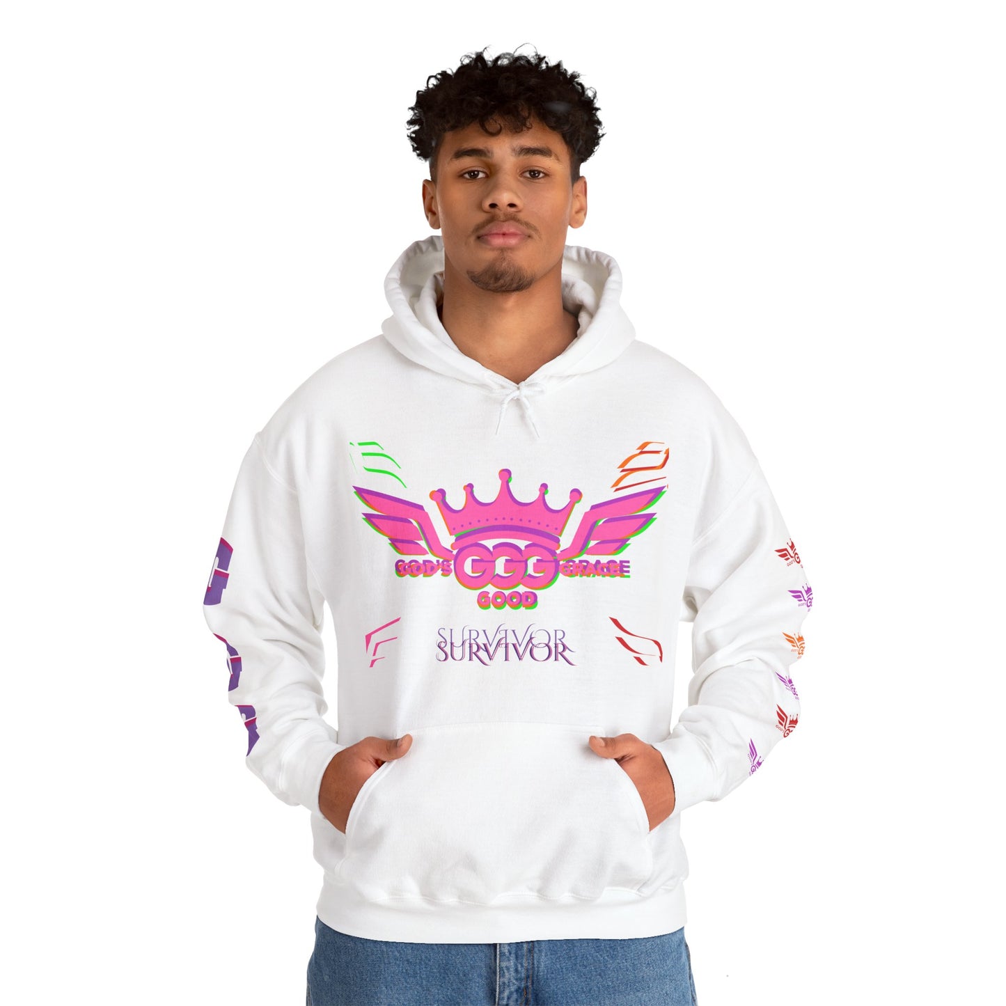 A....................CANCER SURVIVOR  GGG Unisex Heavy Blend™ Hooded Sweatshirt