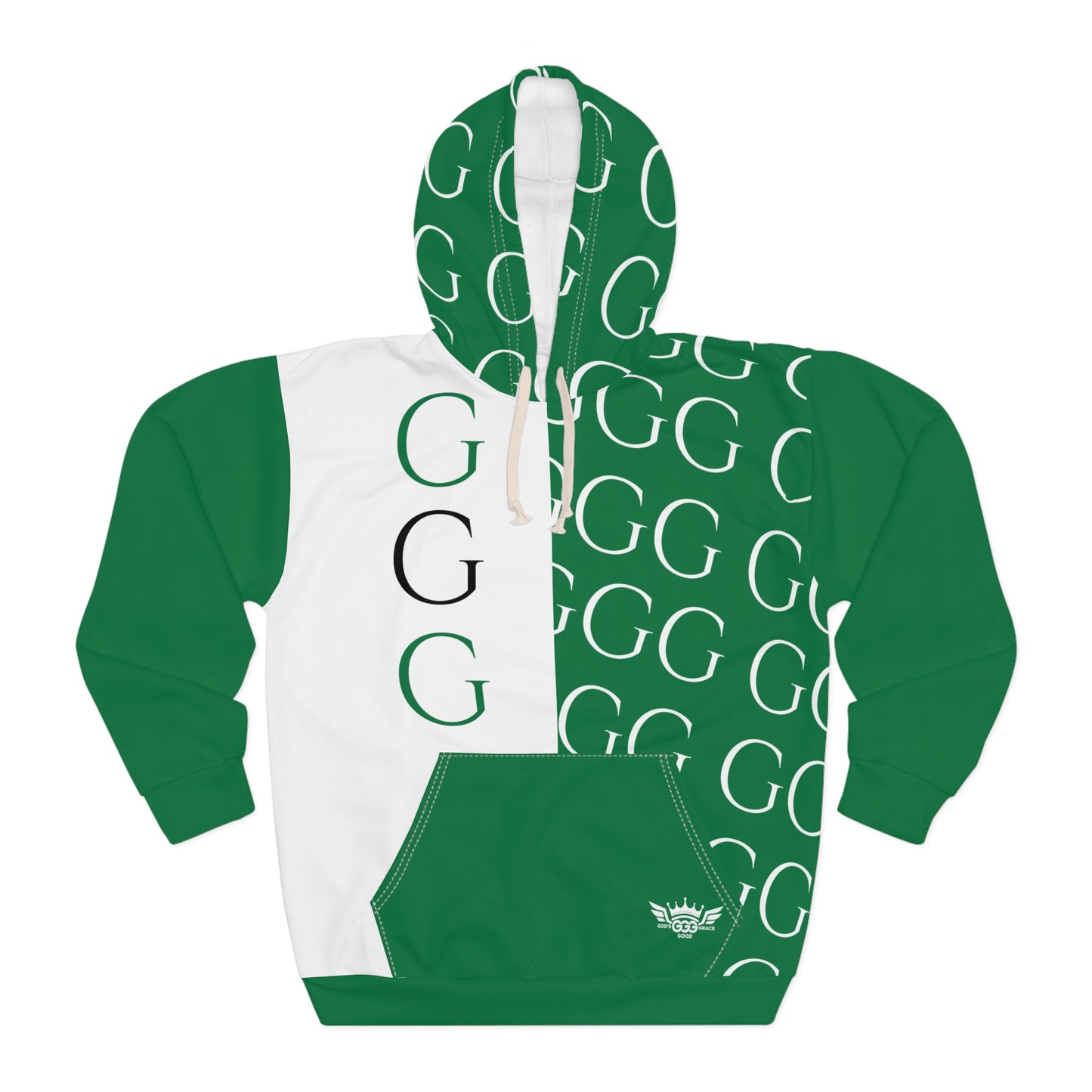 A.......................GGG...POLYESTER BIG BOY GREEN WHITE DESIGN Unisex Pullover Hoodie