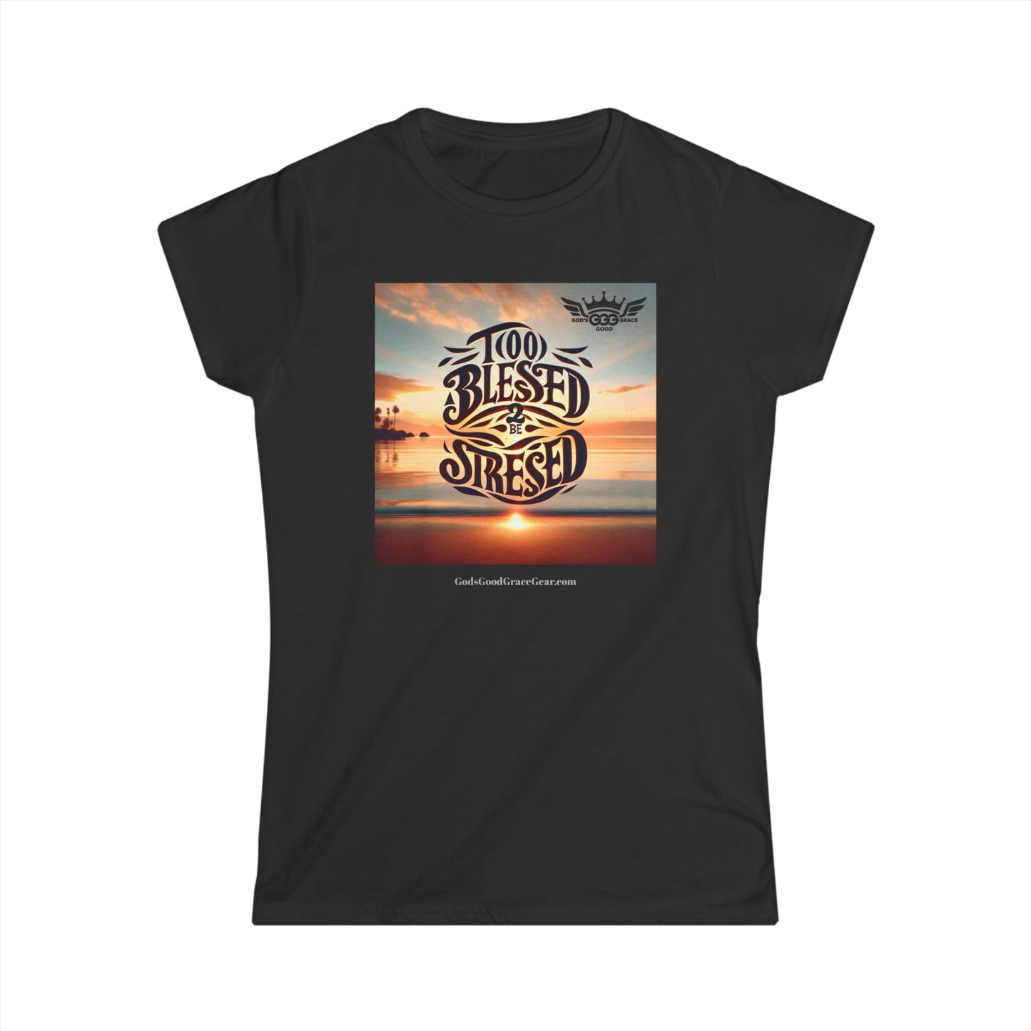 A...................GGG Women's T-Shirt - 100% Blessed & Stressed - Perfect Gift for Positive Vibes, Relaxation, Daily Wear, Celebrations, Stress [...]