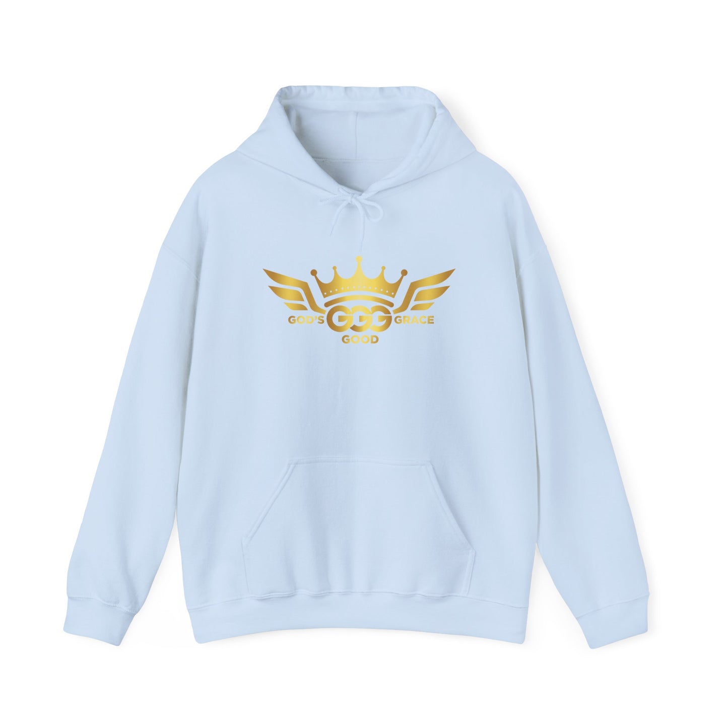 A...GOLD LOGO light blue Unisex Heavy Blend™ Hooded Sweatshirt