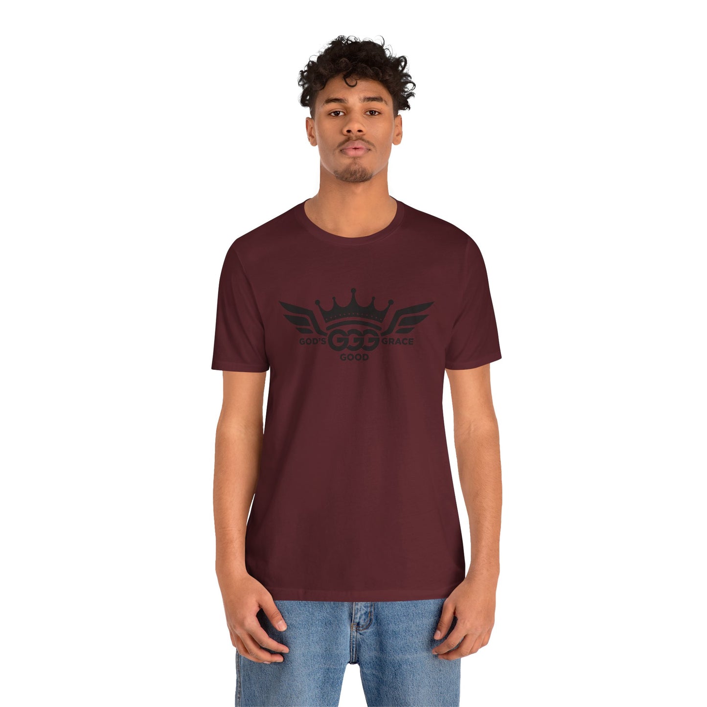 C....BLACK LOGO maroon Unisex Jersey Short Sleeve Tee