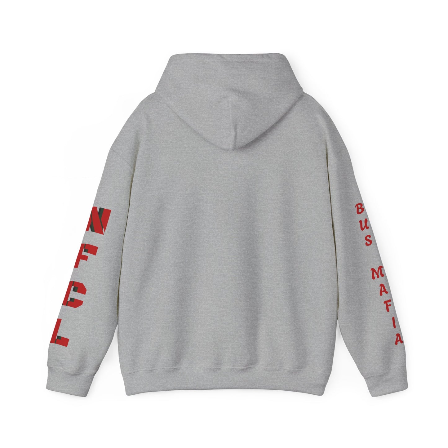 Z...NFCL WORK ATTIRE Hoodie with Red/hunter green grey ...Sleeve Graphics