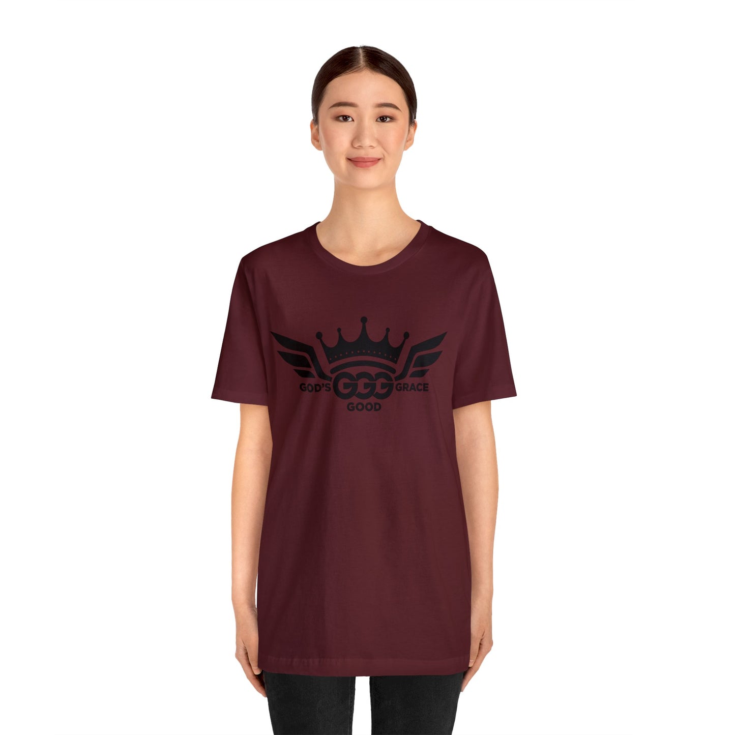 C....BLACK LOGO maroon Unisex Jersey Short Sleeve Tee