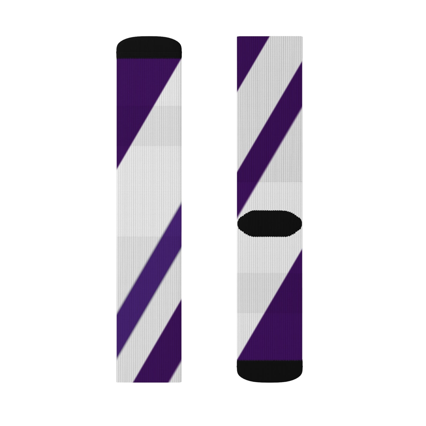 A............purple/white GGG design Sublimation Socks