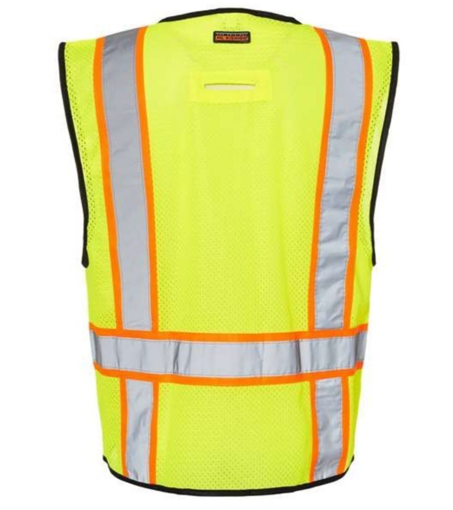 Z...NFCL WORK ATTIRE High-Visibility yellow Safety Vest — Class 2 Hi-Vis Work Vest with 6 Pockets