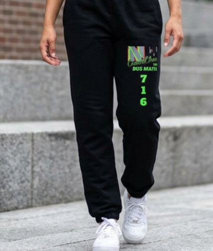 Z...k..NFCL WORK ATTIRE Customizable red/green/black 716 Sweatpants — Personalized Text Joggers