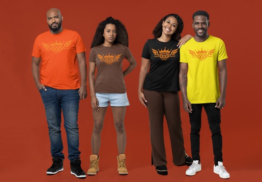 A....MULTIPLE COLORS Florescent ORANGE LOGO.. Unisex SOFTSTYLE T-Shirt