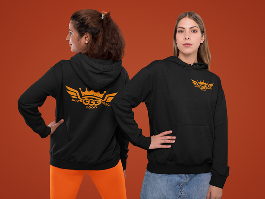 A...ORANGE LOGO black Unisex Heavy Blend™ Hooded Sweatshirt