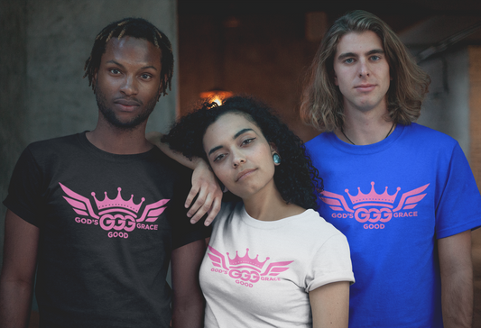 A....MULTIPLE COLORS PINK LOGO.. Unisex SOFTSTYLE T-Shirt