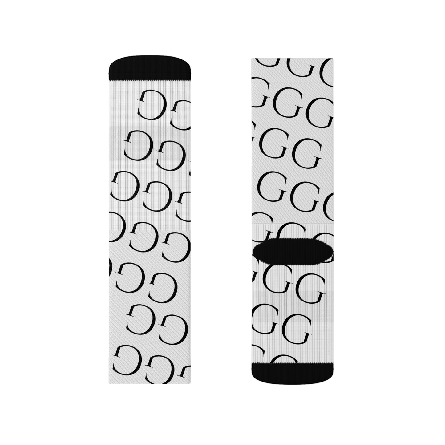 A..black design WOMENS SOCKS white/black Sublimation Socks (sock tshirt hat SOLD SEPARATELY)