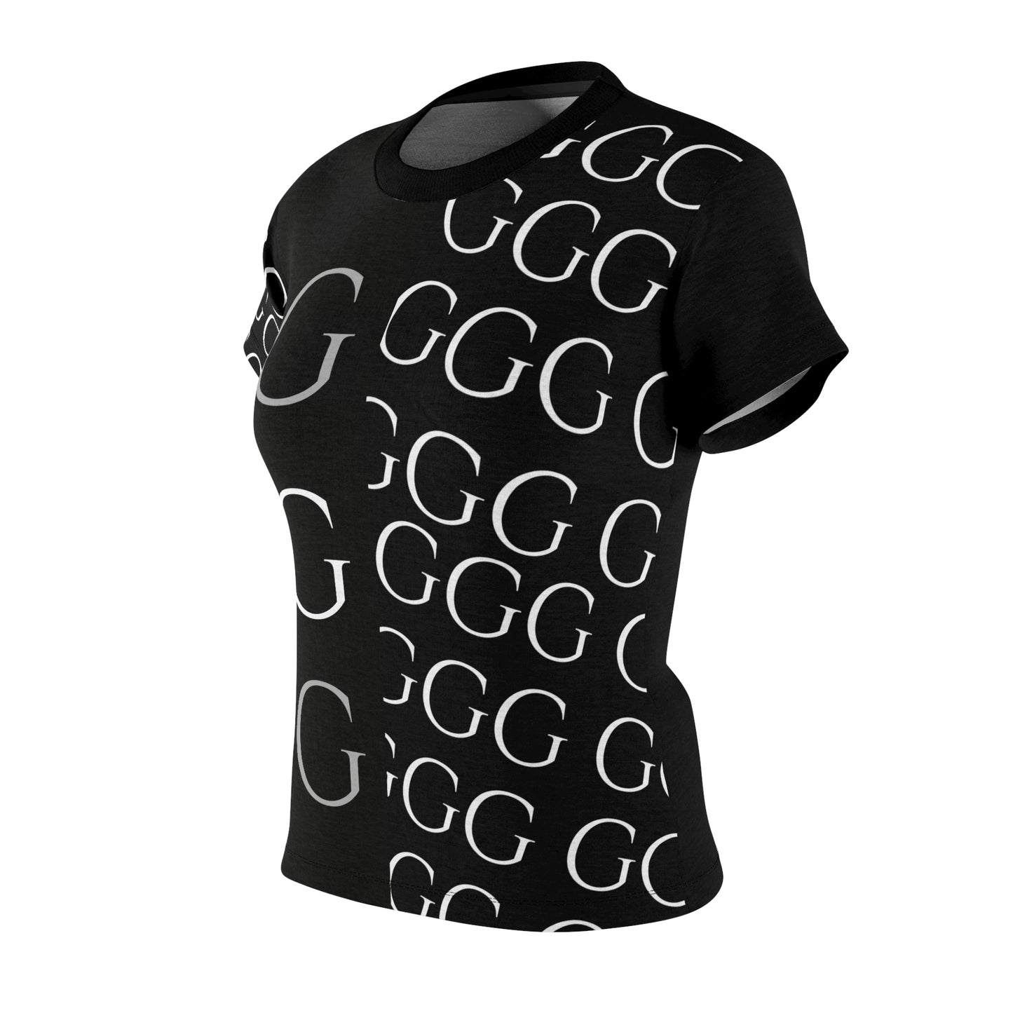 A..black white design WOMENS STYLE TSHIRT black AOP Cut & Sew Tee (tshirt, hat, socks SOLD SEPARATELY)