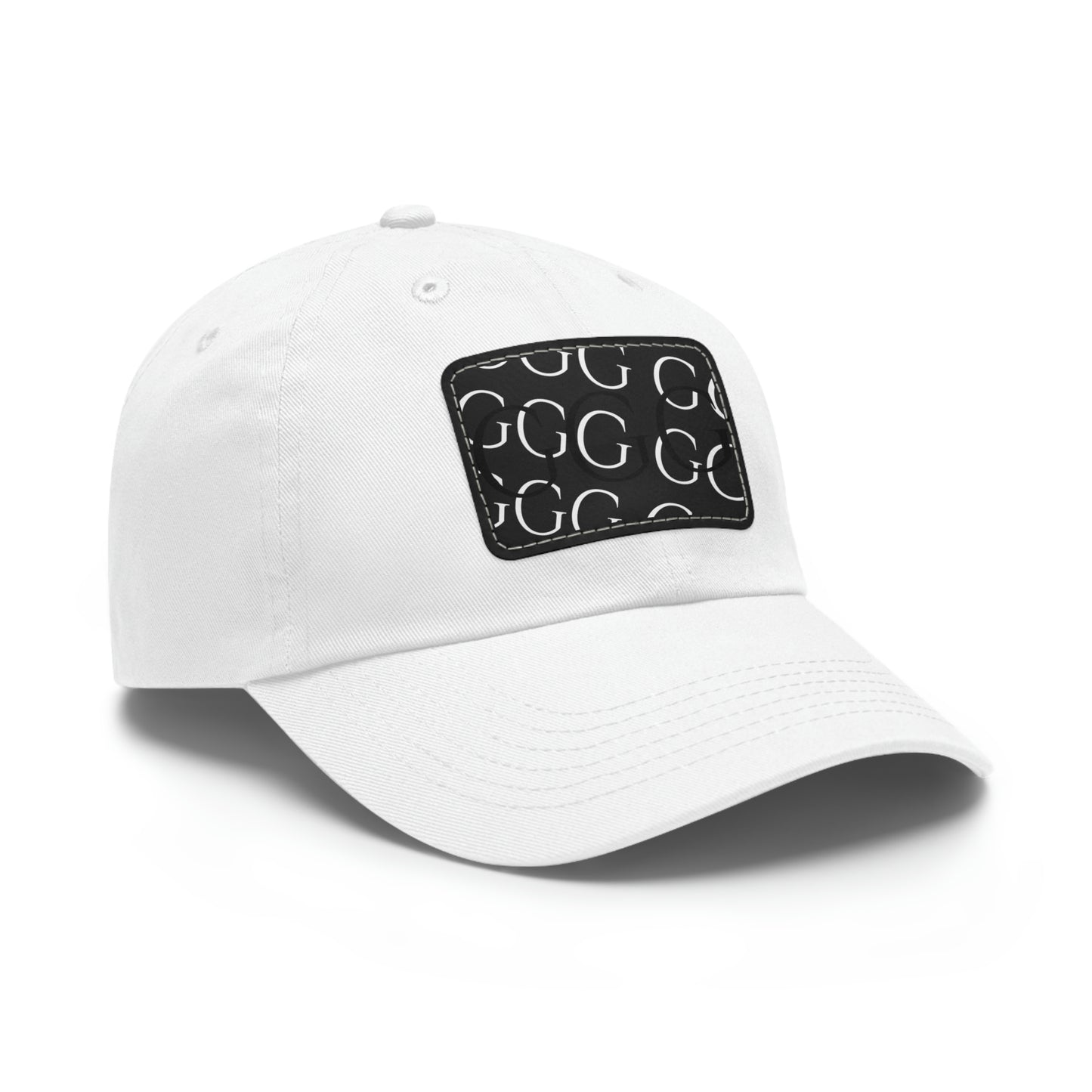 A..black design WOMENS white/black Hat with Leather Patch (hat tshirt socks SOLD SEPARATELY)