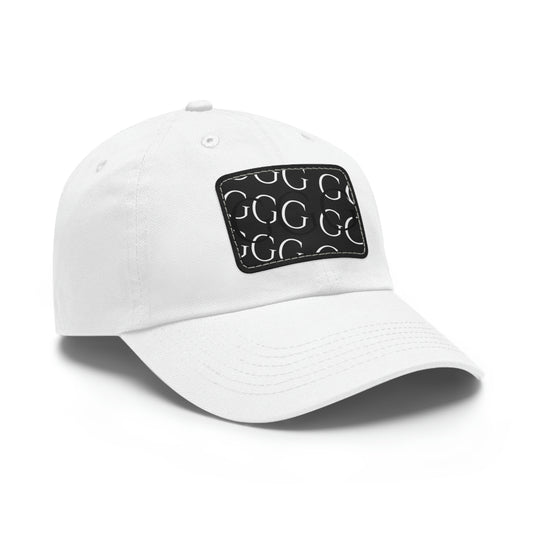 A.....................black design WOMENS white/black Hat with Leather Patch (hat tshirt socks SOLD SEPARATELY)