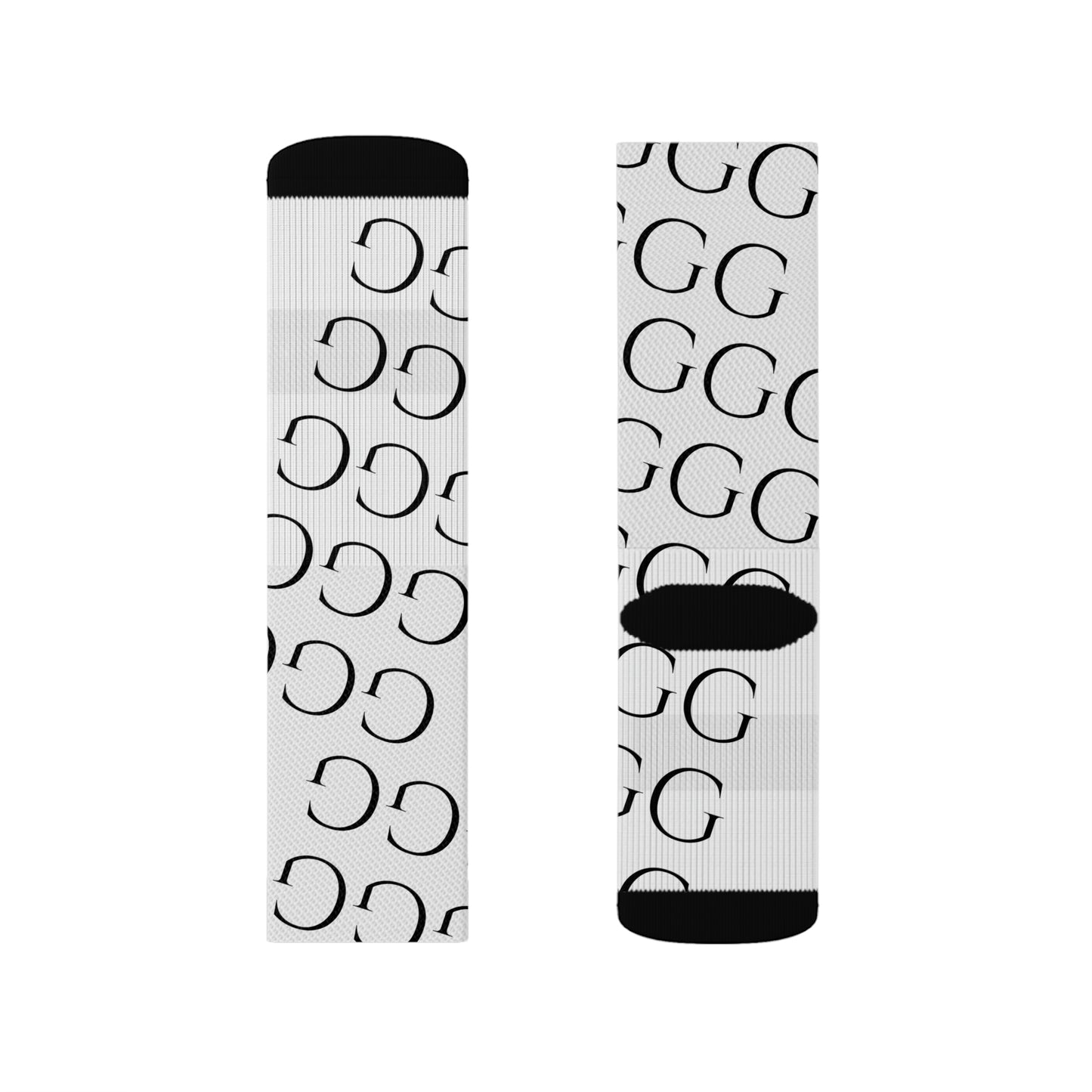 A..black design WOMENS SOCKS white/black Sublimation Socks (sock tshirt hat SOLD SEPARATELY)